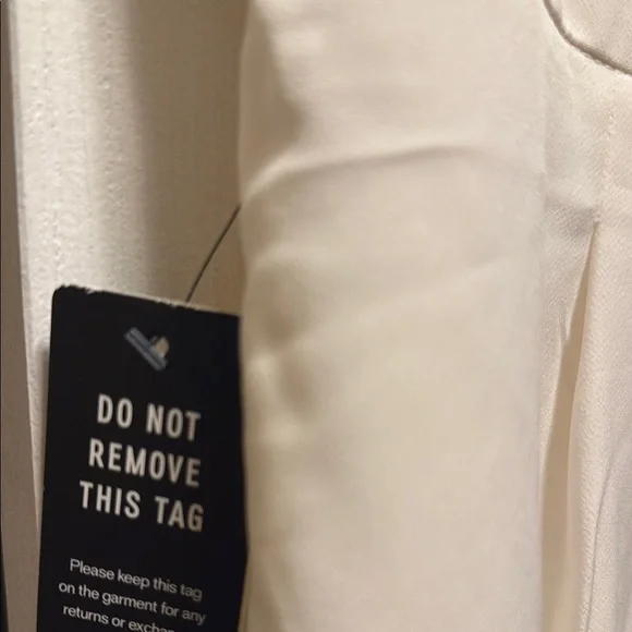 Express White Tailored Jumpsuit with V-Neck - Picture 6 of 6